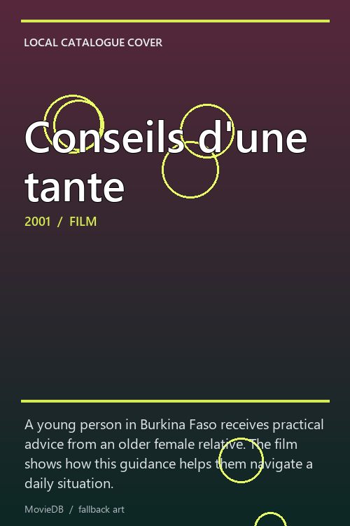 Conseils d'une tante poster