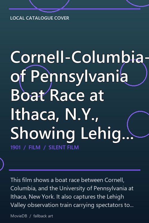Cornell-Columbia-University of Pennsylvania Boat Race at Ithaca, N.Y., Showing Lehigh Valley Observation Train poster