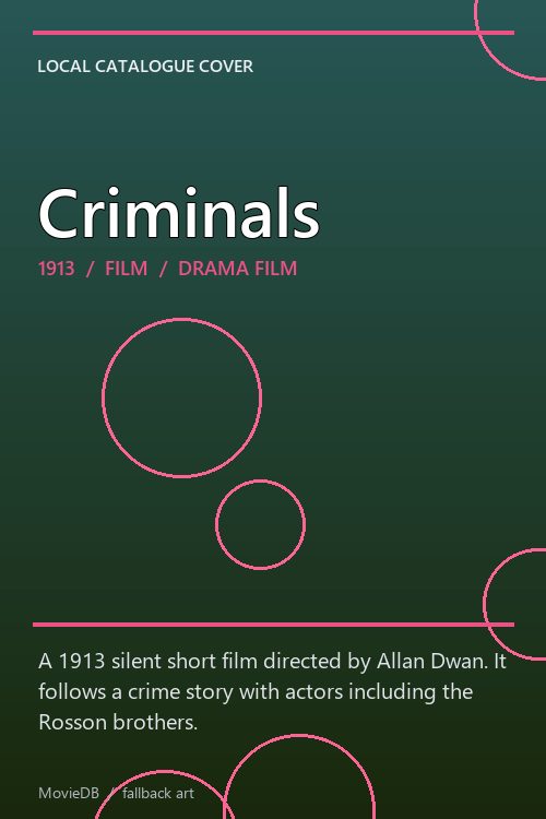 Criminals poster