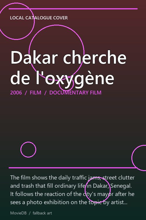 Dakar cherche de l'oxygène poster