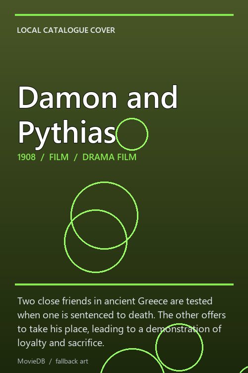 Damon and Pythias poster