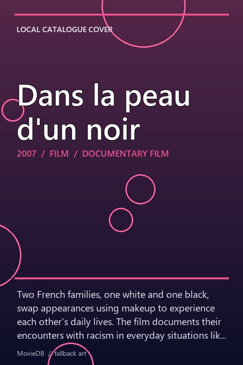 Dans la peau d'un noir poster