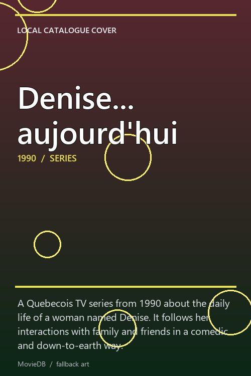 Denise... aujourd'hui poster