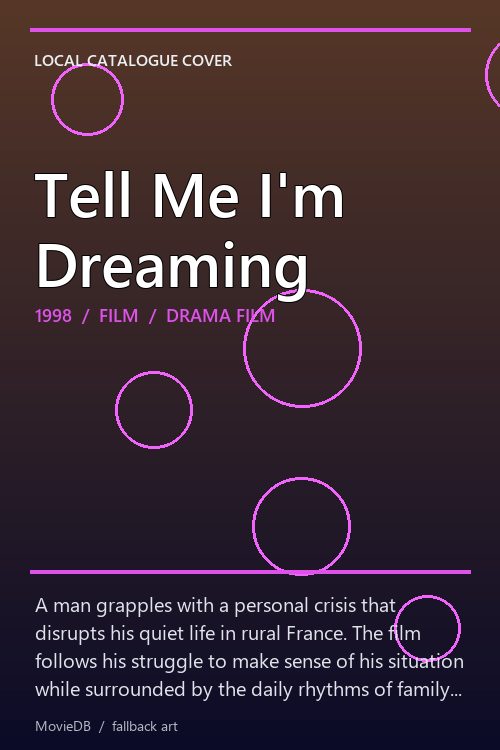 Tell Me I'm Dreaming poster