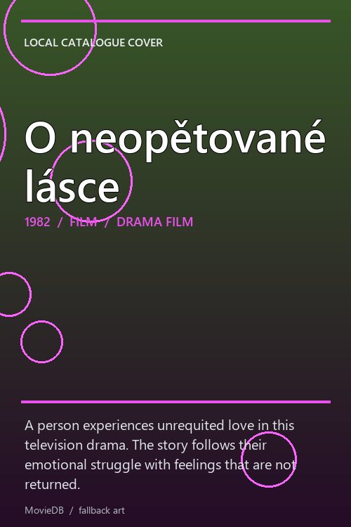 O neopětované lásce poster