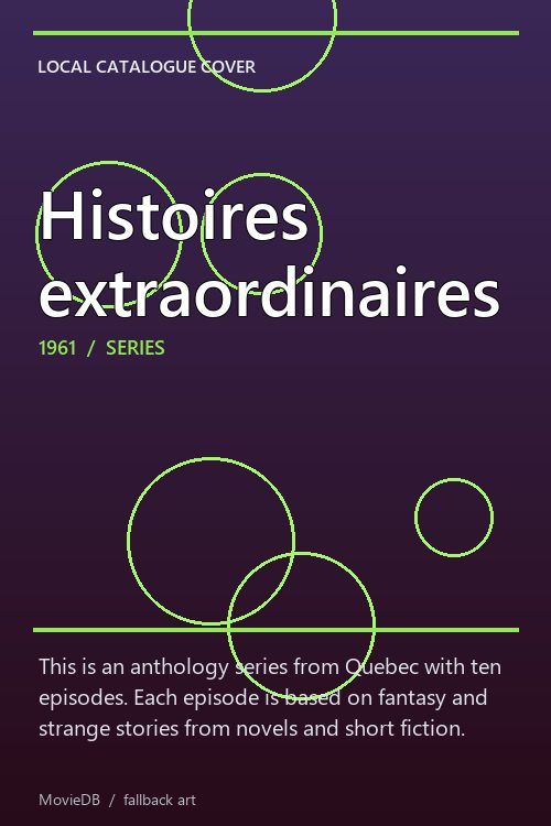 Histoires extraordinaires poster