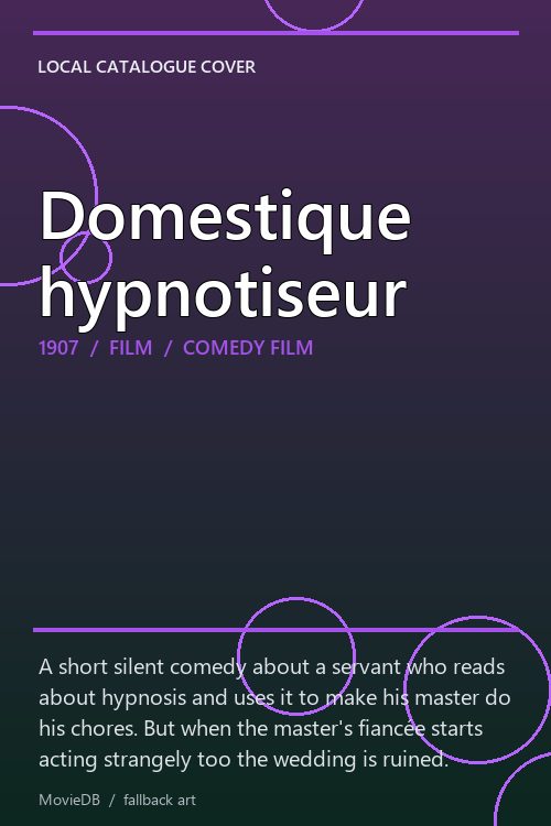 Domestique hypnotiseur poster