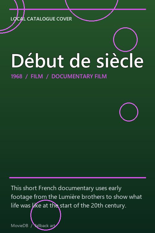Début de siècle poster