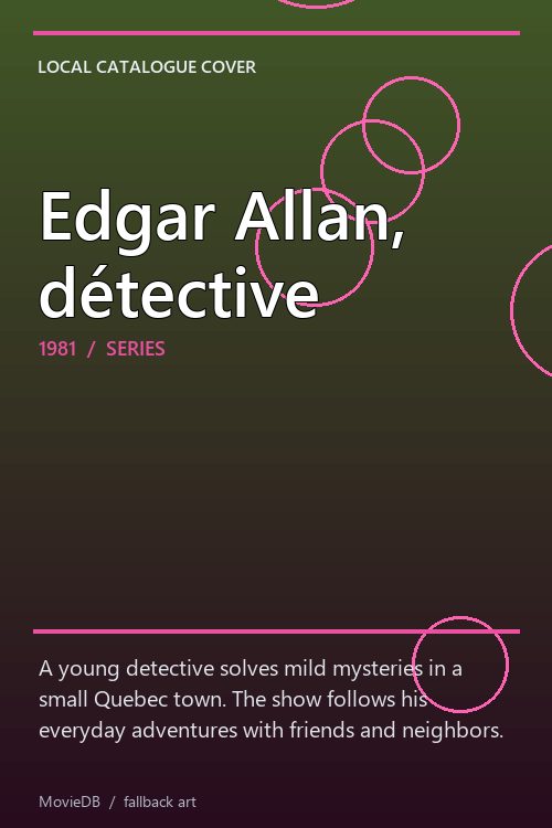 Edgar Allan, détective poster