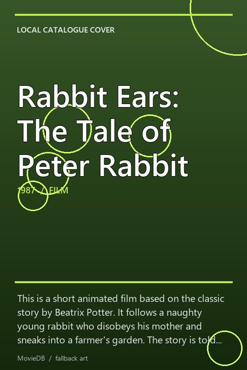 Rabbit Ears: The Tale of Peter Rabbit poster
