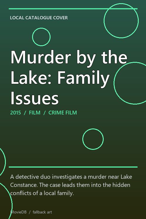 Murder by the Lake: Family Issues poster