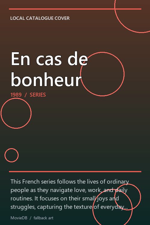 En cas de bonheur poster