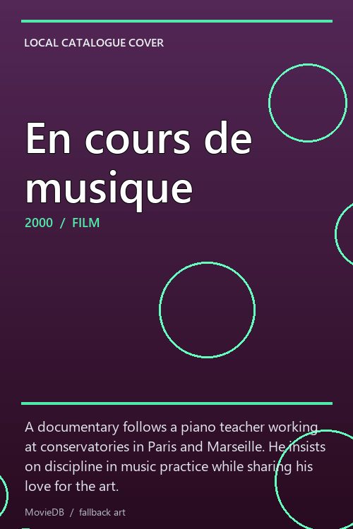 En cours de musique poster