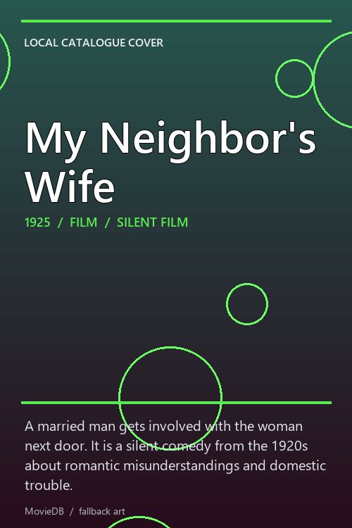 My Neighbor's Wife poster