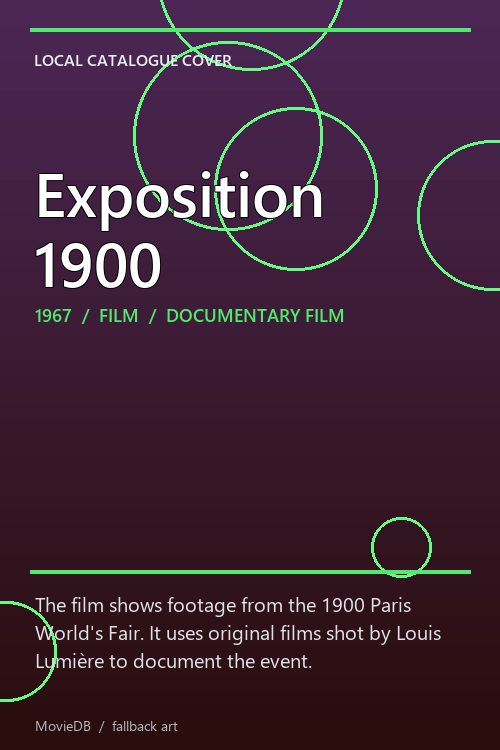Exposition 1900 poster