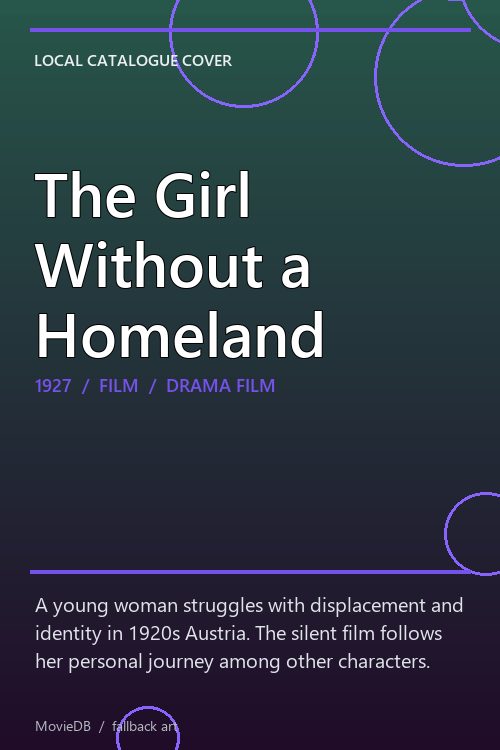 The Girl Without a Homeland poster