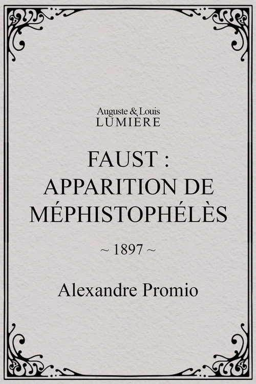 Faust: apparition de Méphistophélès poster