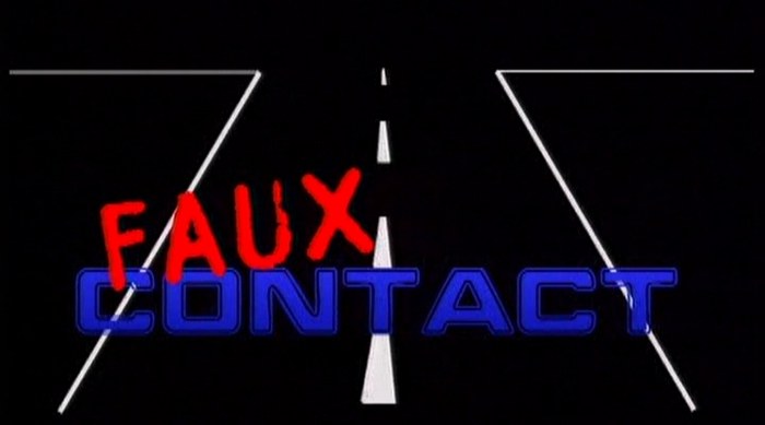 Faux contact poster