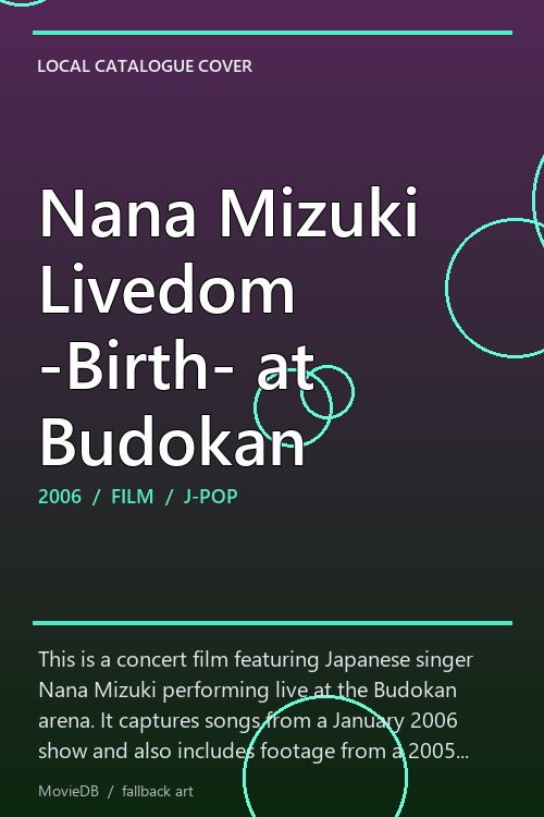 Nana Mizuki Livedom -Birth- at Budokan poster