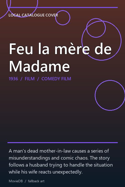 Feu la mère de Madame poster