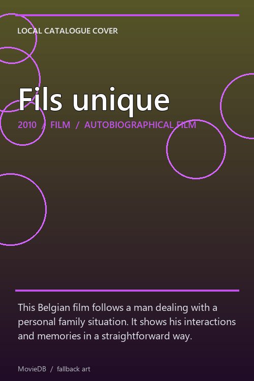 Fils unique poster