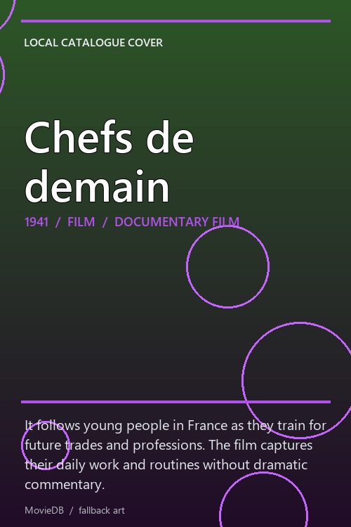 Chefs de demain poster