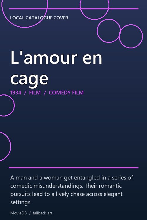 L'amour en cage poster