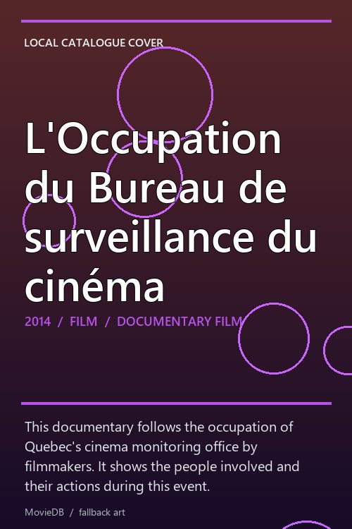 L'Occupation du Bureau de surveillance du cinéma poster