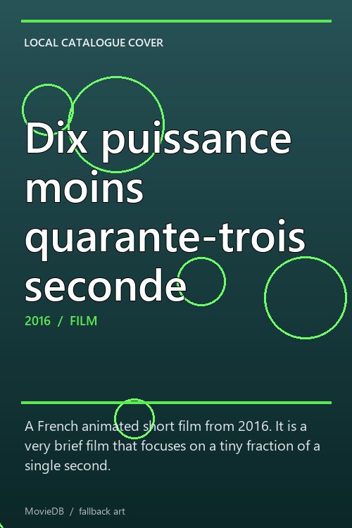 Dix puissance moins quarante-trois seconde poster