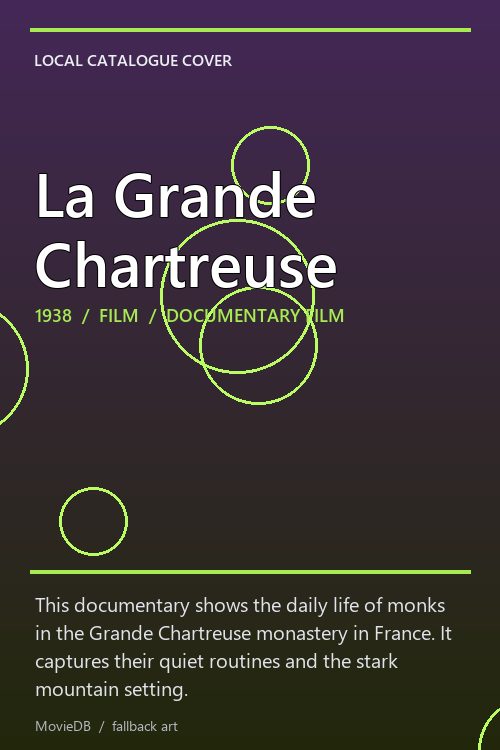La Grande Chartreuse poster