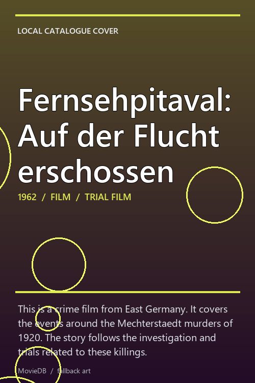 Fernsehpitaval: Auf der Flucht erschossen poster