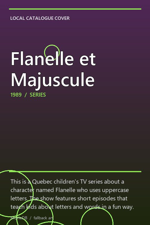 Flanelle et Majuscule poster