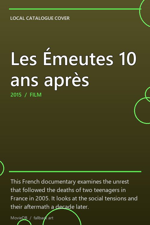 Les Émeutes 10 ans après poster