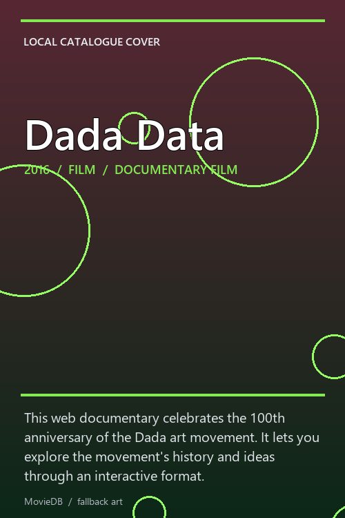 Dada Data poster