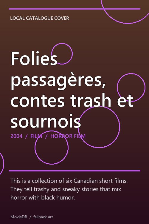 Folies passagères, contes trash et sournois poster