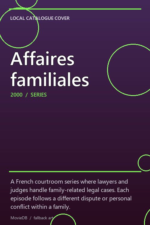 Affaires familiales poster