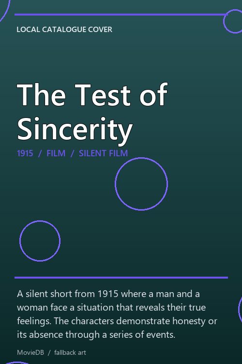 The Test of Sincerity poster