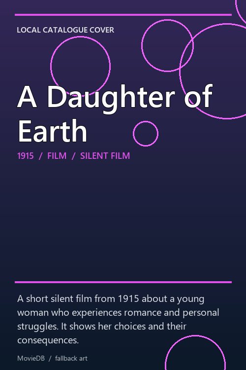 A Daughter of Earth poster