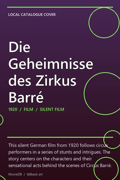 Die Geheimnisse des Zirkus Barré poster