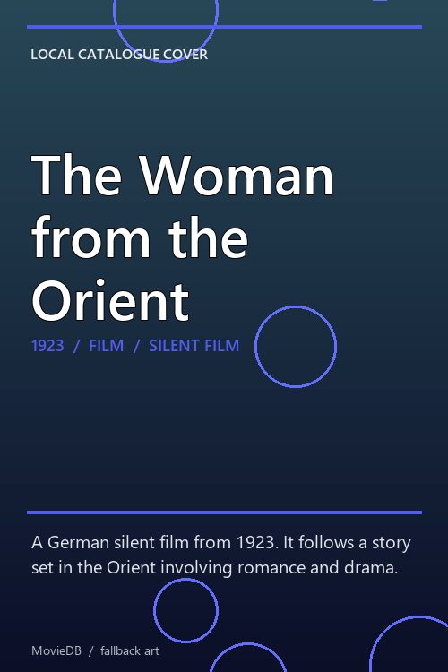 The Woman from the Orient poster