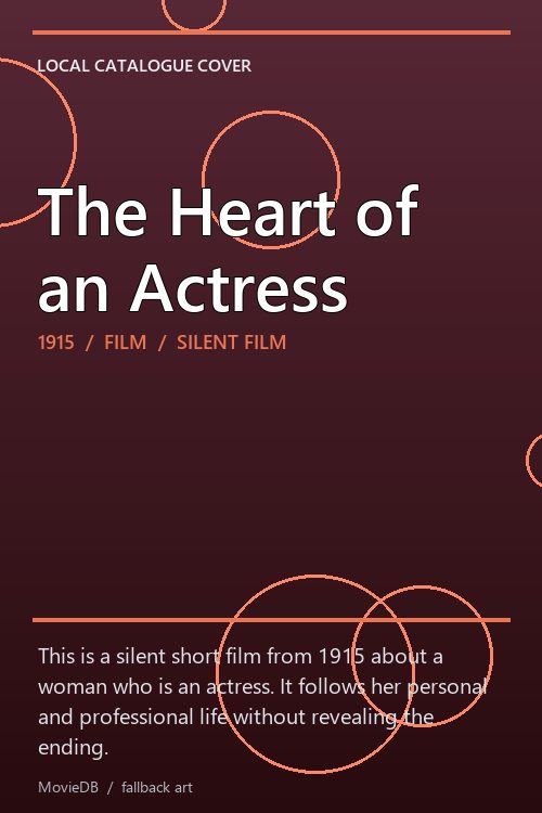 The Heart of an Actress poster