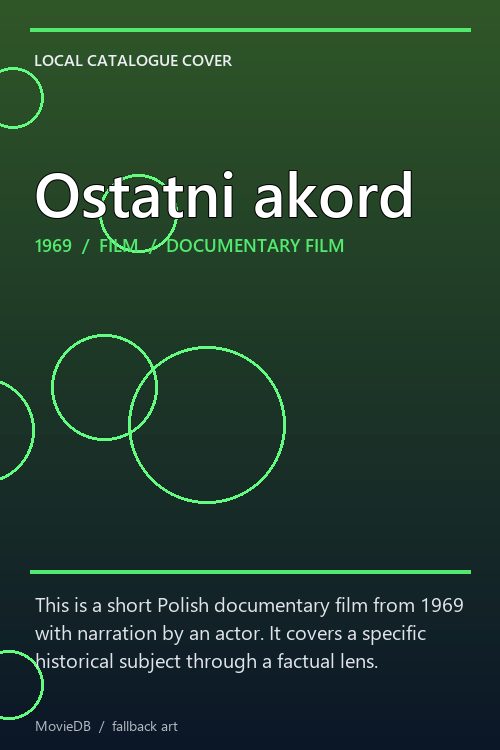 Ostatni akord poster
