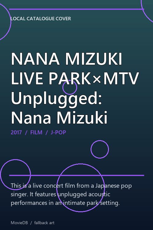 NANA MIZUKI LIVE PARK×MTV Unplugged: Nana Mizuki poster