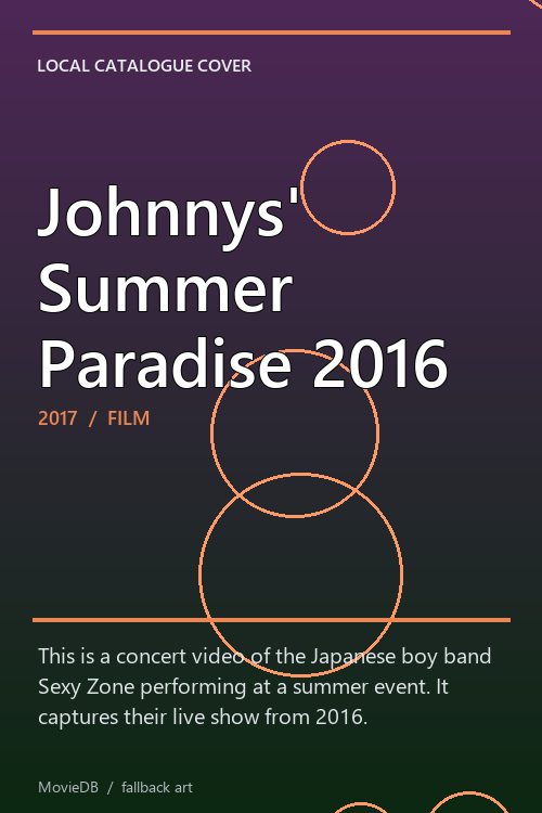 Johnnys' Summer Paradise 2016 poster