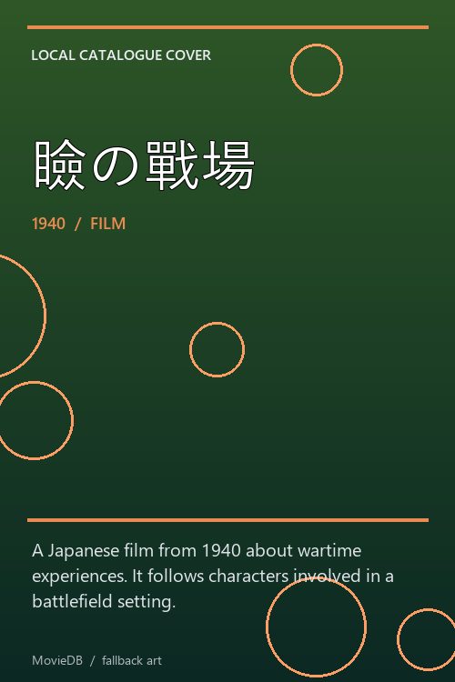 瞼の戰場 poster