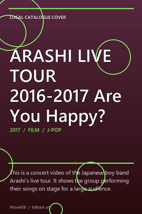 ARASHI LIVE TOUR 2016-2017 Are You Happy? poster