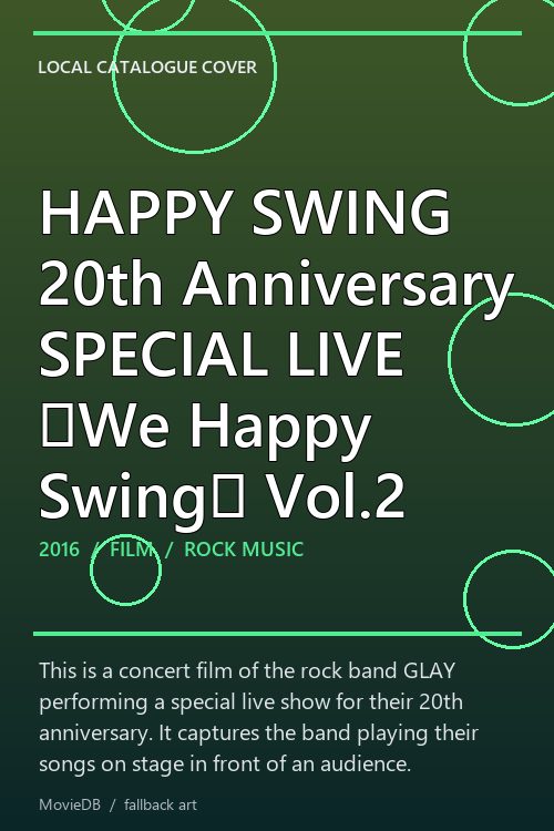 HAPPY SWING 20th Anniversary SPECIAL LIVE 〜We Happy Swing〜 Vol.2 poster