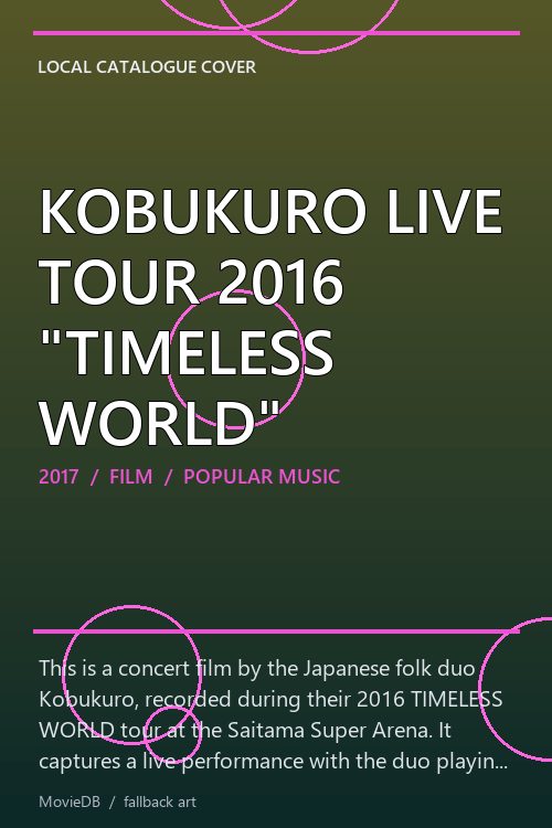 KOBUKURO LIVE TOUR 2016 "TIMELESS WORLD" poster