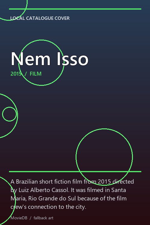 Nem Isso poster