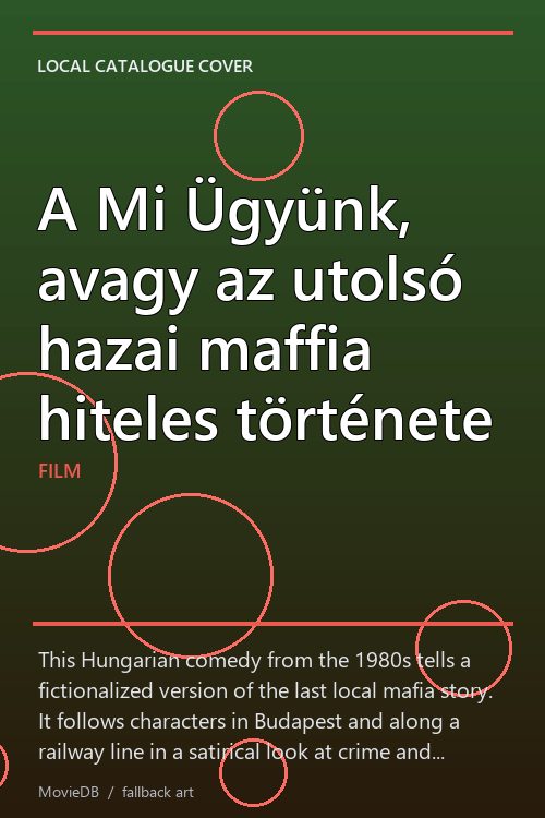 A Mi Ügyünk, avagy az utolsó hazai maffia hiteles története poster